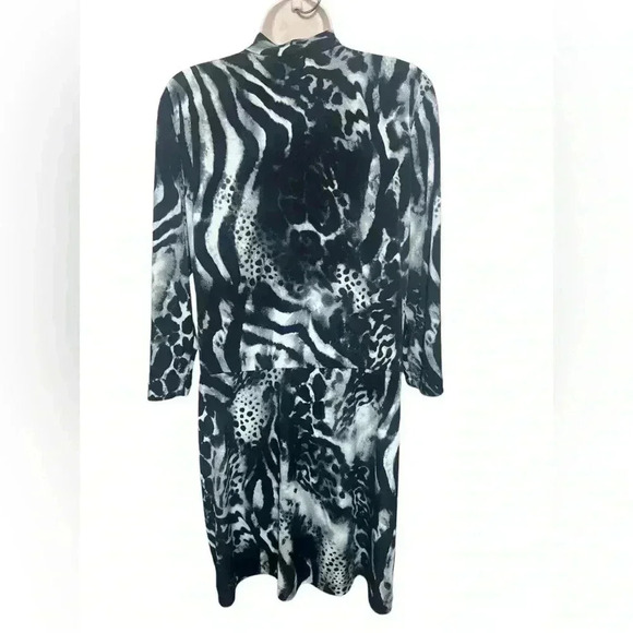 Chico's Black & White Tunic Size M/8 - Picture 4 of 9